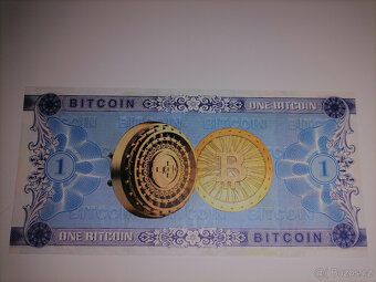 Pozlacená bankovka 24k, suvenýr, modrá bankovka - 16