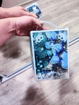 Vánoční ozdoby, květ, vločka,m. Různé barvy - 16