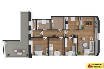 Moravský Krumlov, podkrovní byt 4+1, terasa, zahrada, dílna - 16