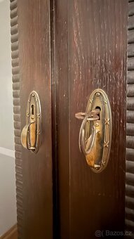 Art deco starožitná skříň masiv dřevo - 16