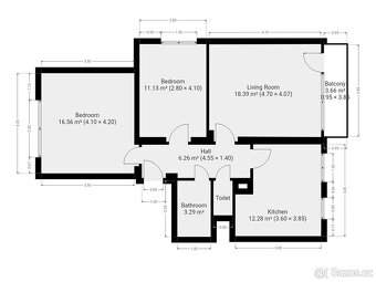Pronájem bytu 3+1, Pod Kesnerkou, Smíchov,  70 m2 - 16
