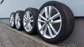 Alu kola 5x100 r17 originál vw polo letní pneu - - 16