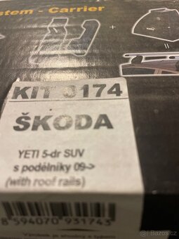 Skoda Yeti -střešní nosič kol, universální nosiče - 16