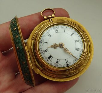 Zlaté kapesní hodinky špindlovky - 16