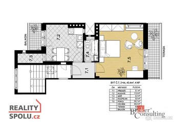 Pronájem, byty/1+1, 40.4 m2, Družstevní ochoz 1247/40, Nusle - 16
