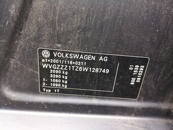 Vw Touran 1.6  75kw  nová nádrž lpg - 16