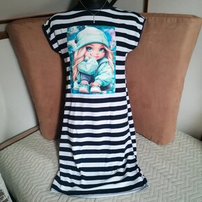 Krásné pružné šaty s aplikací vel.42-46 - 16