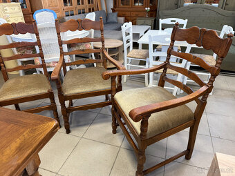 set dubového rozkl.stolu a čtyř židlí - 16