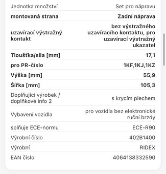 Zadní brzdy Seat, Audi, Škoda, Volkswagen - 16