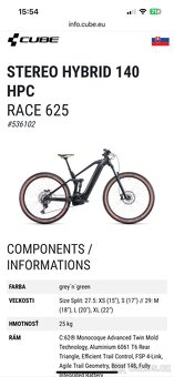 CUBE stereo hybrid 140 HPC Race 625w 2022 - 16