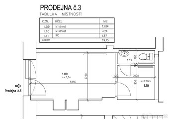 Pronajmu obchod v centru Pardubic - 20m2 - 16