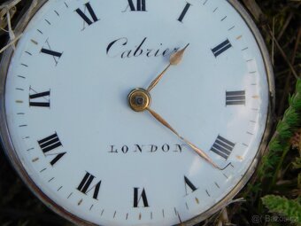 Starožitné anglické stříbrné kapesní "Špindlovky"CABRIER  - 16