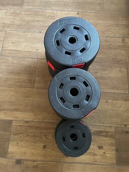 Posilovací set,lavice,bench press,stojan,činky,osa,závaží - 16