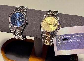 Rolex Datejust 16234 Modrý Sunburst, Bílé Zlato - 16