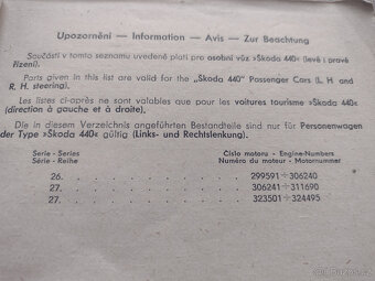 ŠKODA 440, SEZNAM ND A NÁVOD K OBSLUZE, 1957 - 16