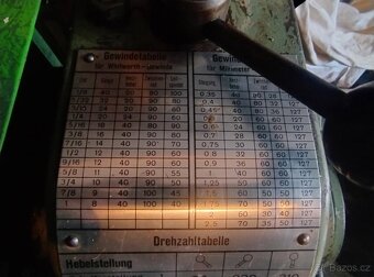 Soustruh Schramm & Lichner, stolovy soustruh - 16