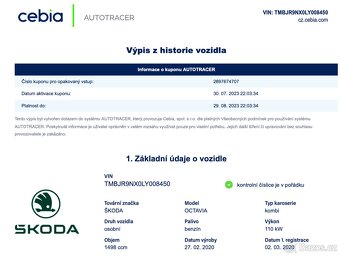 Škoda Octavia 1.5 TSi, DPH,, 1. Majitel, Komplet historie - 16