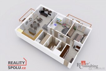 Prodej, byty/3+kk, 89.5 m2, Masarykova 1048, 66461 Rajhrad,  - 16