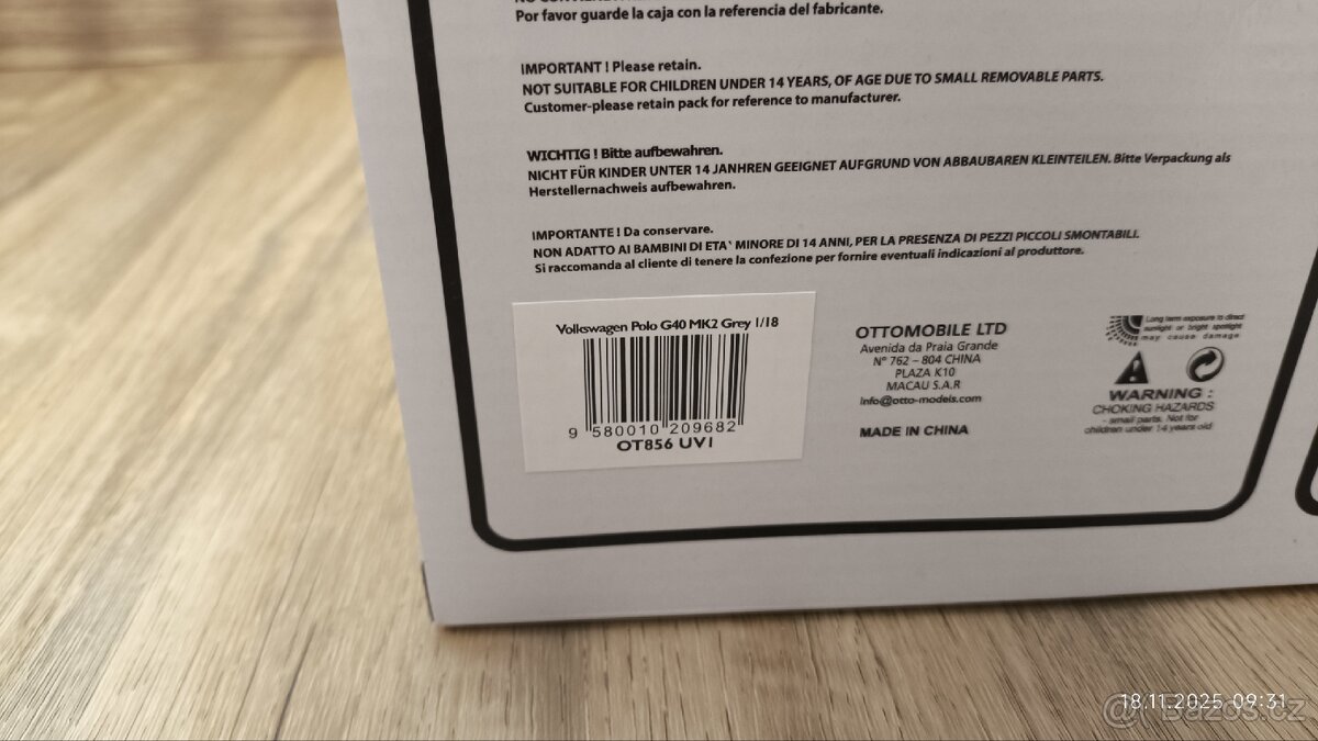 Model Volkswagen Polo G40 1:18 Otto Mobile - 17