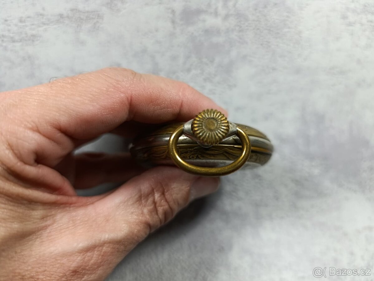 Velké dvouplášťové kapesní hodinky Régulatéur s romantickou - 17