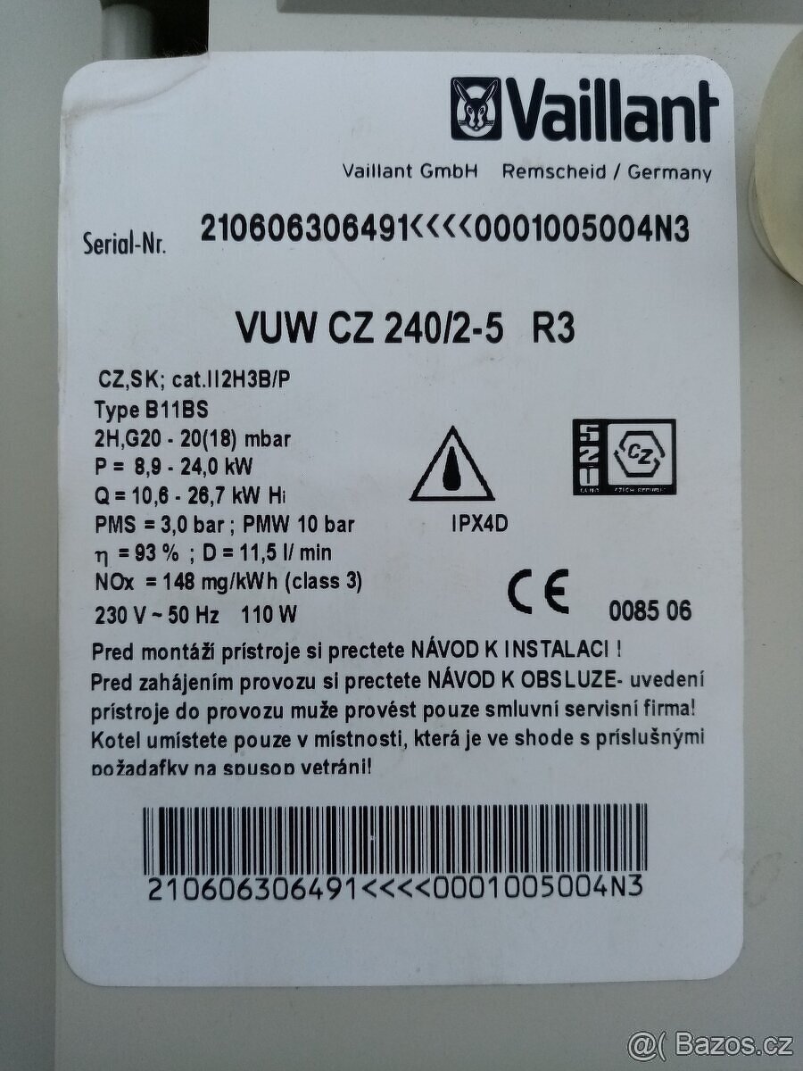 Vaillant VUI 242-7 R3, VUW 240/2-5 R3 a VUW 240/2-3 R1 - 17