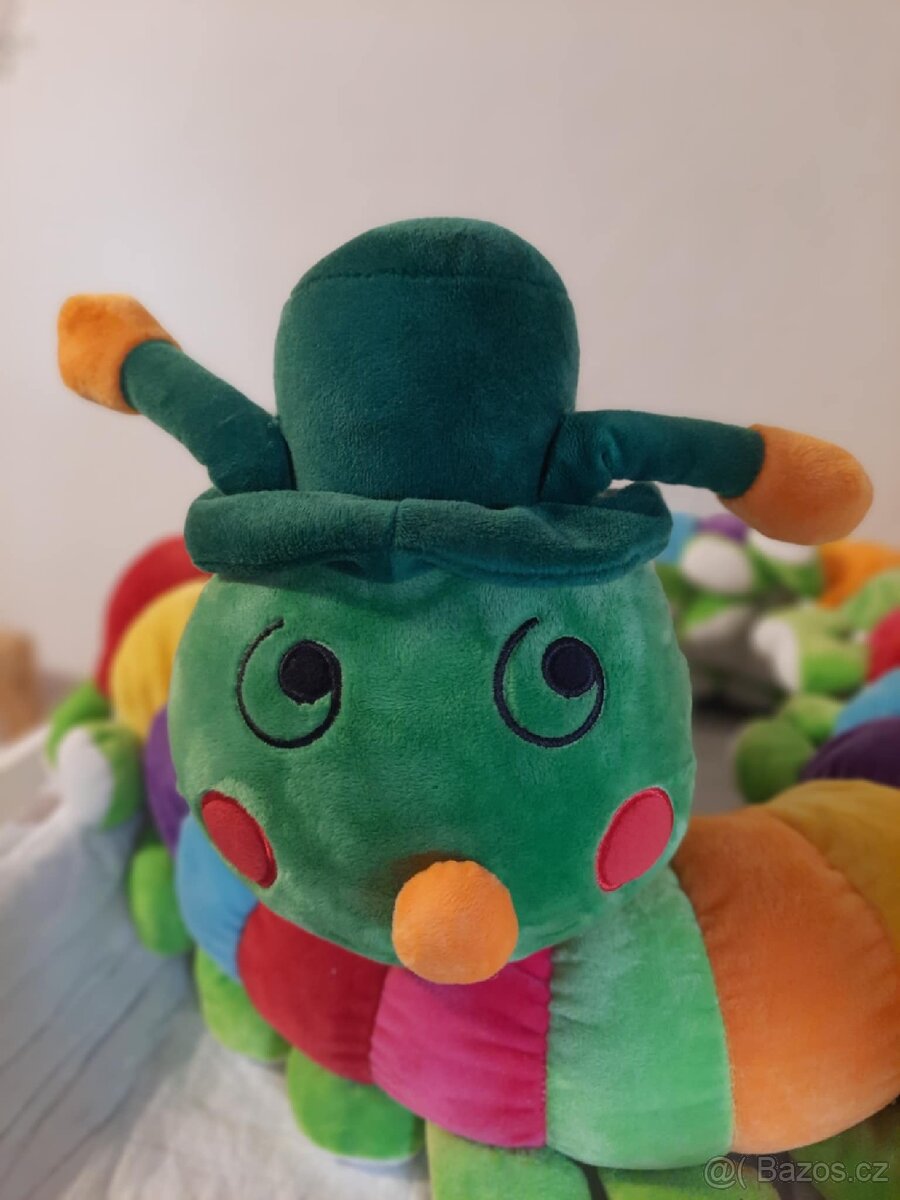 Dětská postýlka+matrace, cestovní postýlka+m, plyš. housenka - 17