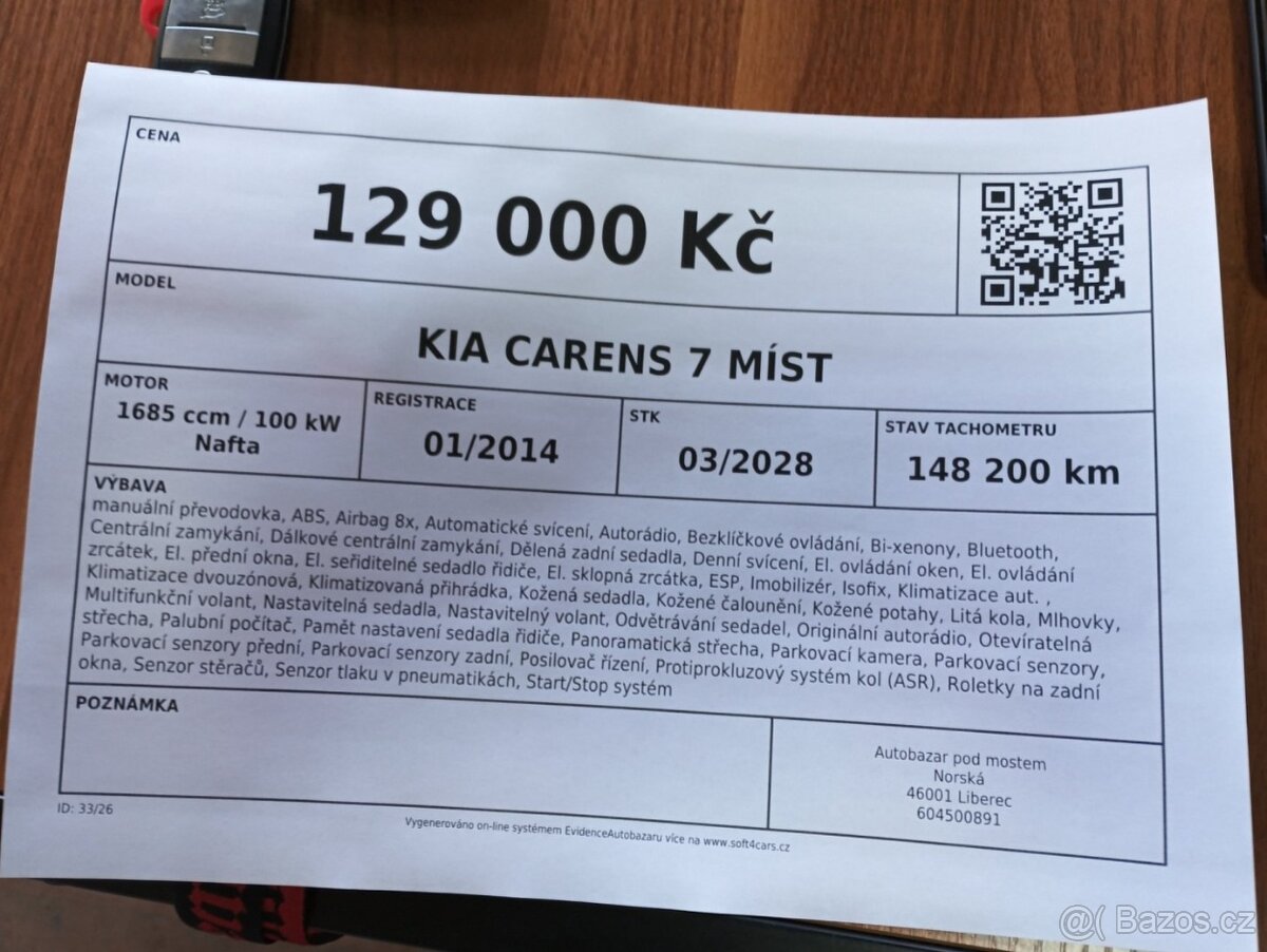Kia Carens 7 MÍST - 17