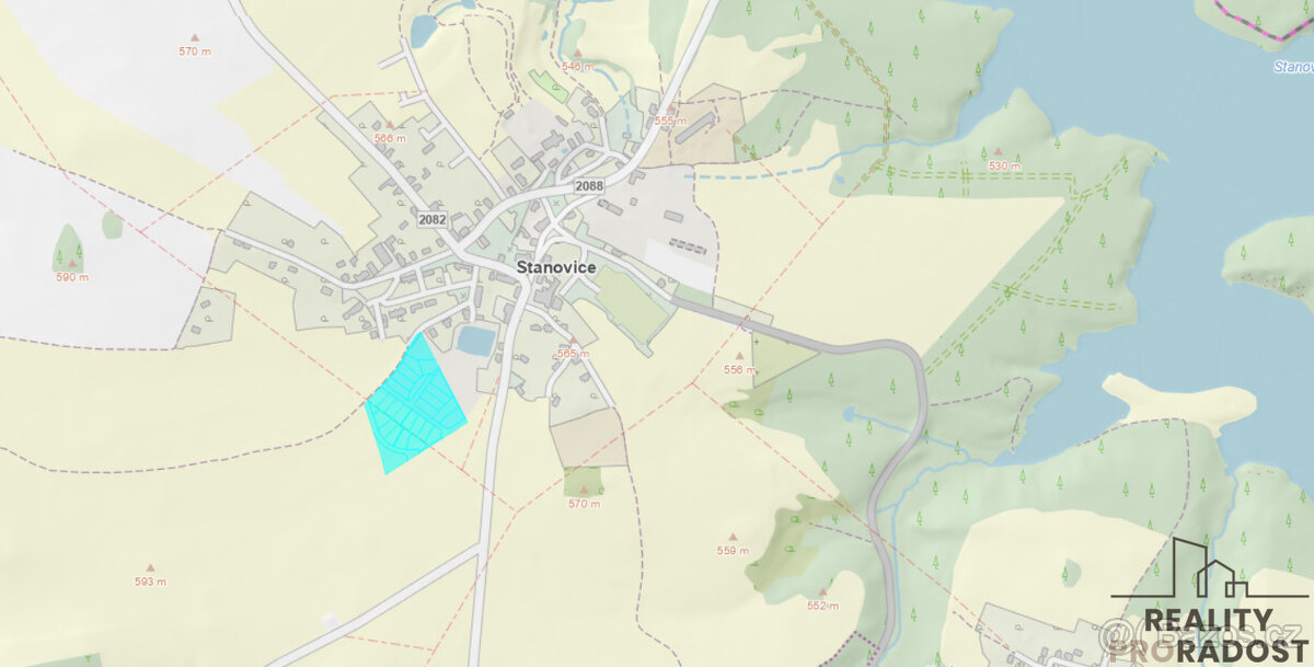 Prodej stavebního pozemku 22 407 m² Stanovice - 17