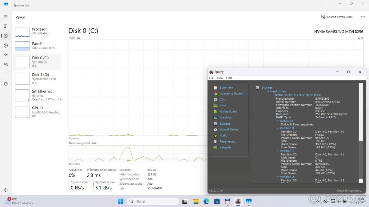 Dell 5590/15,6“/I5 8350U/SSD NVMe 256GB/RAM16GB/NOVÁ BAT. - 17