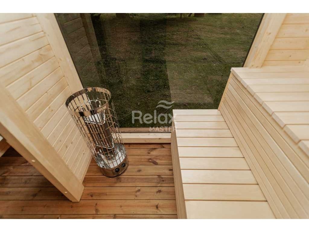 Finská sauna LUX s předsíní 245×340 - 17