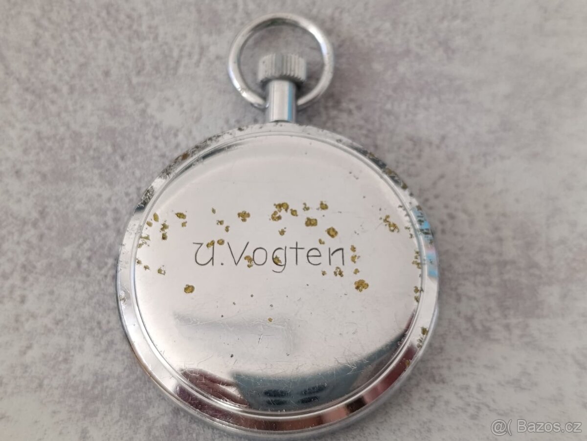 Zajímavé staré německé kapesní stopky Junghans 1/10s. - 17