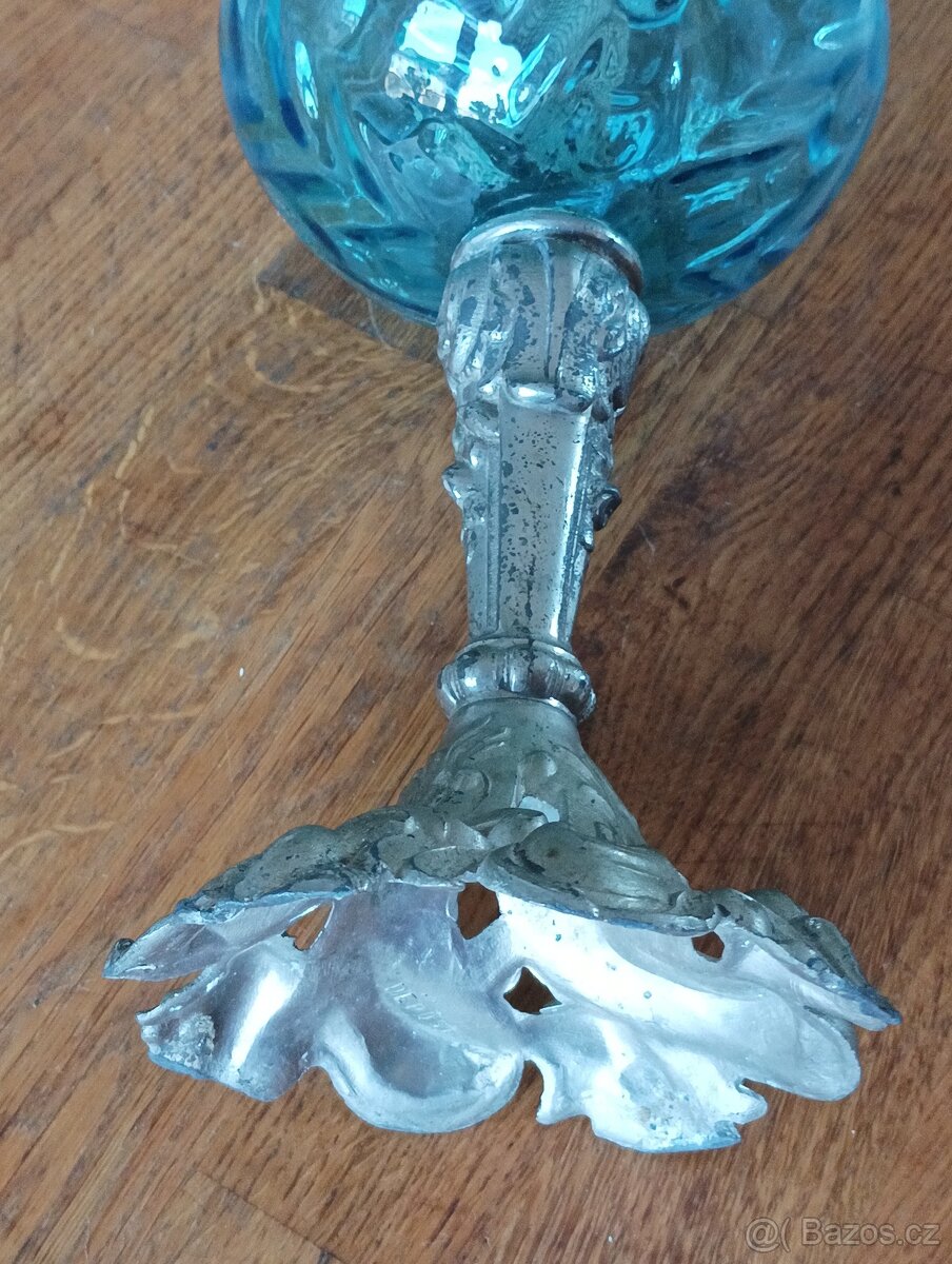 SECESNÍ STAROŽITNÁ PETROLEJKA GAUDARD,FRANCE1900–ART NOUVEAU - 17