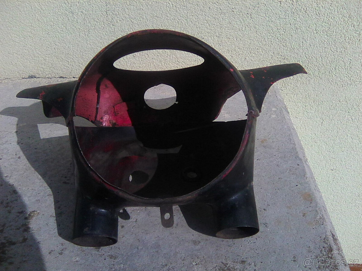 Jawa 250/350 Panelka - kryty řetězu,motoru,výfuky s koleny.. - 17