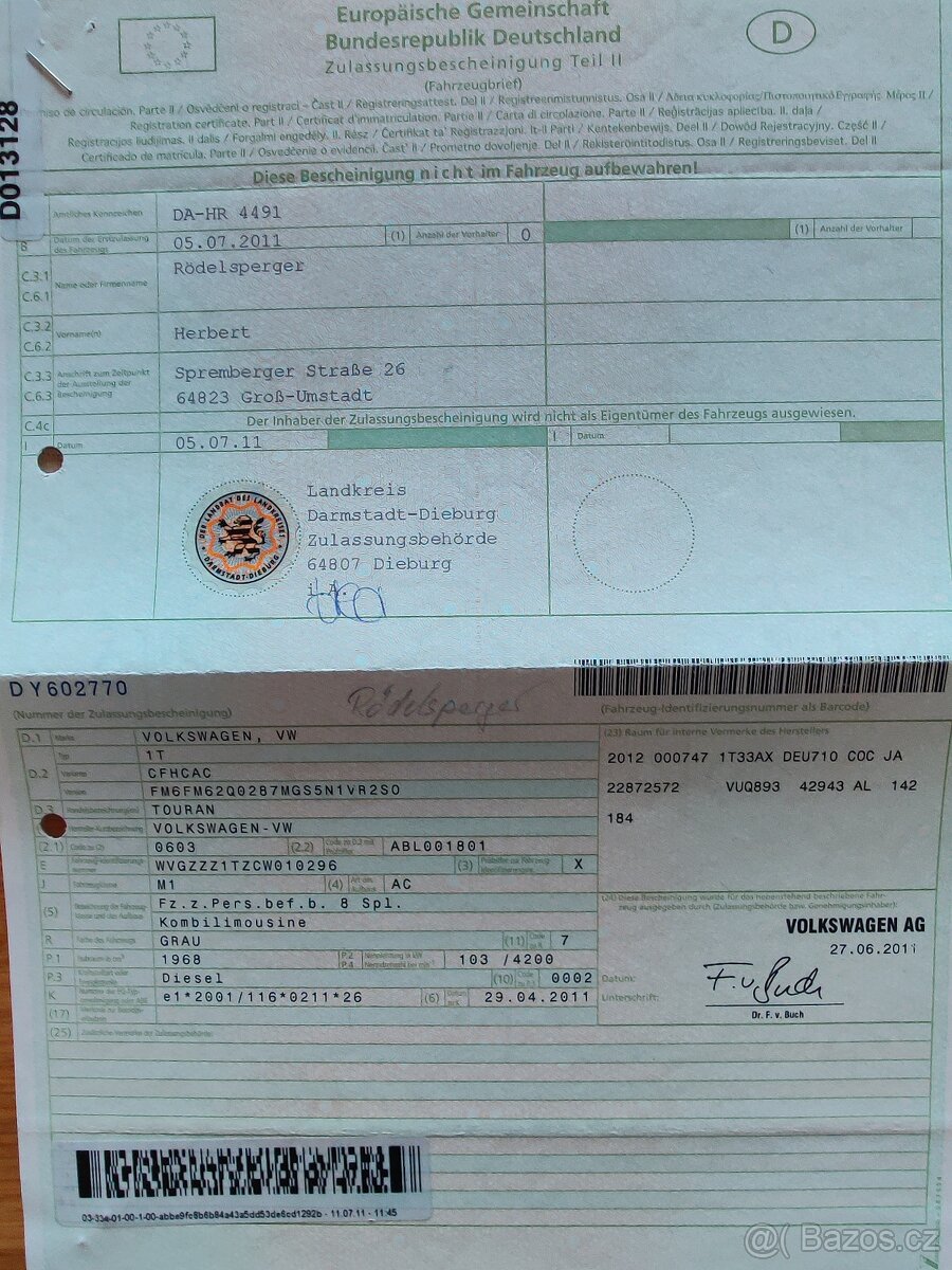 Vw Touran 2.0 TDI,103 kW,138.800 km,1 majitel,bez koroze - 17