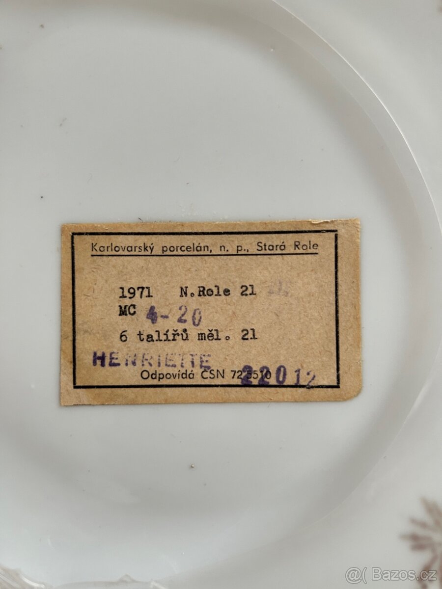 Porcelán BERNADOTTE M146016 - 17