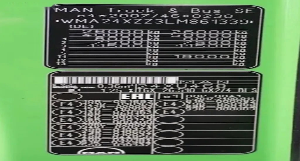 MAN TGX, MAN TGX 26.510 - 6x2 - 17