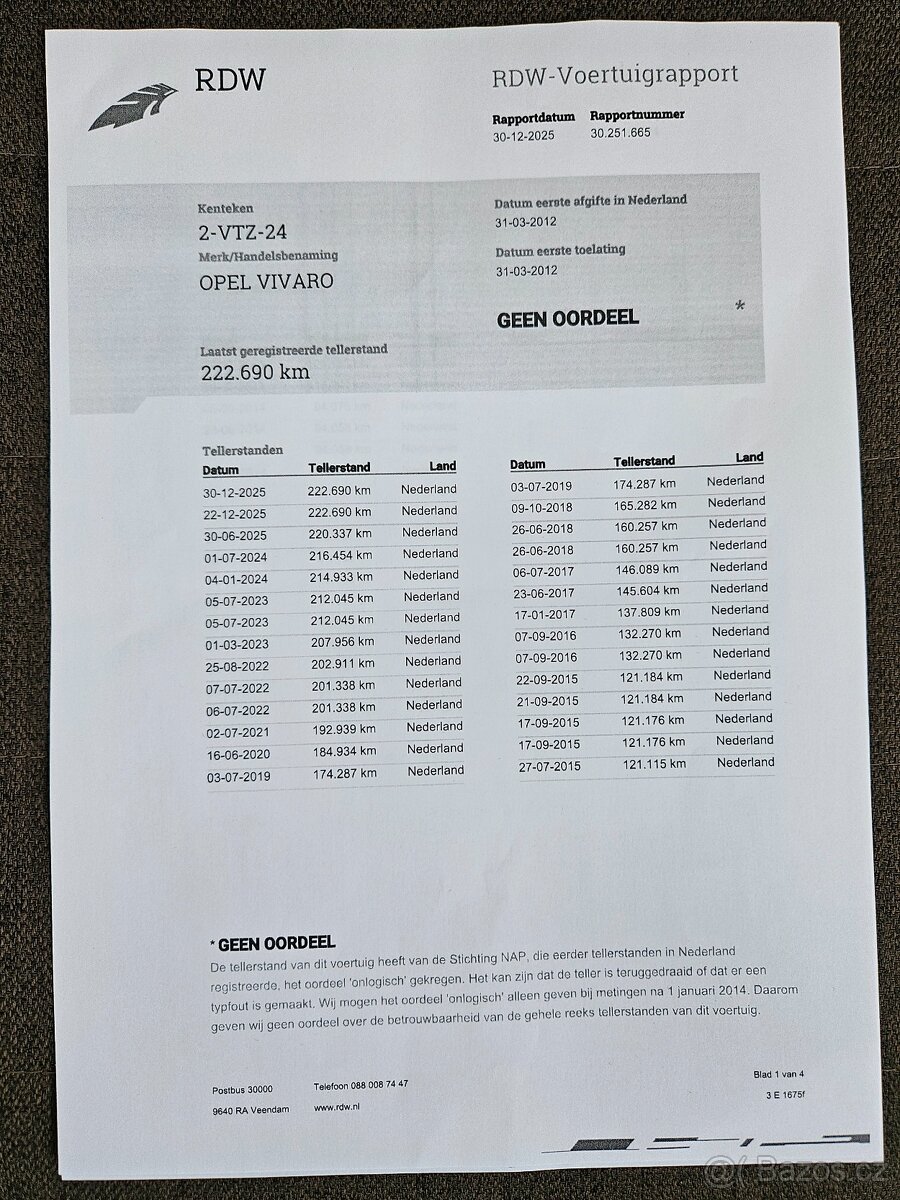 OPEL VIVARO 2.0 CDTI 84KW LONG 2012 DPH - 17