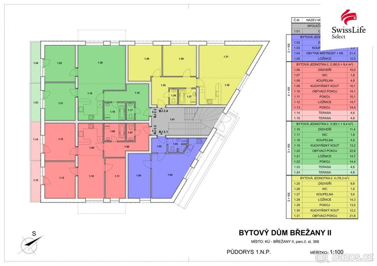 Prodej bytu 4+kk 80 m2, Břežany II - 17