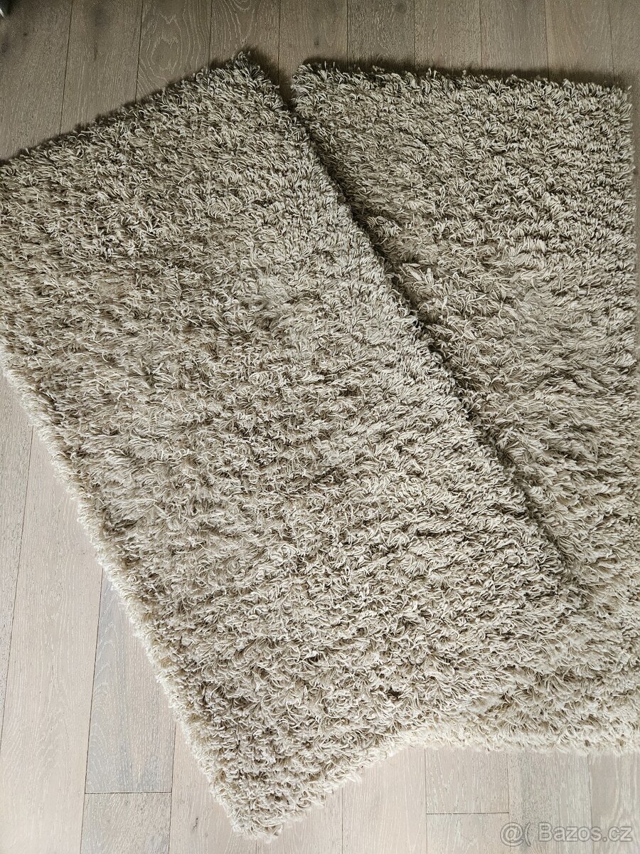 Koupelnová luxusní předložka nová, pratelná šedá bílé květy, - 17