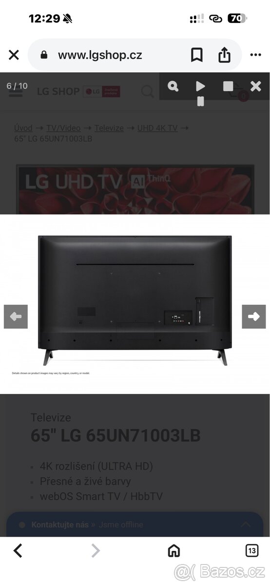 LG 65" 4K Smart TV (Model 65UN71003LB) - 17