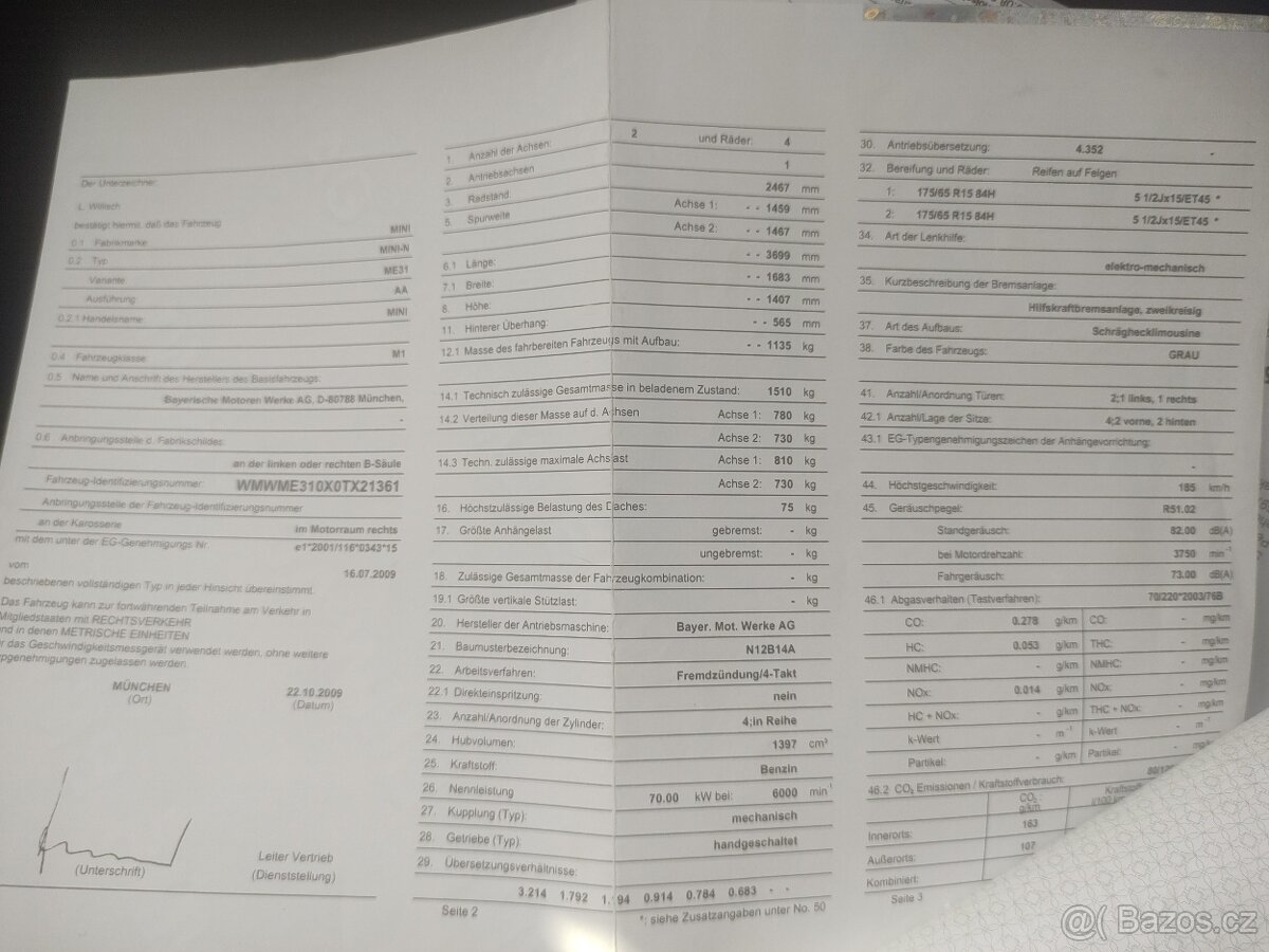 Mini Cooper 1.4 70 kW, 2009, najeto 84t km - 17