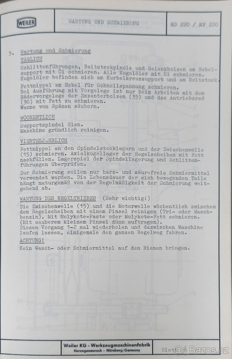 Soustruh WEILER MD220_2 - 17