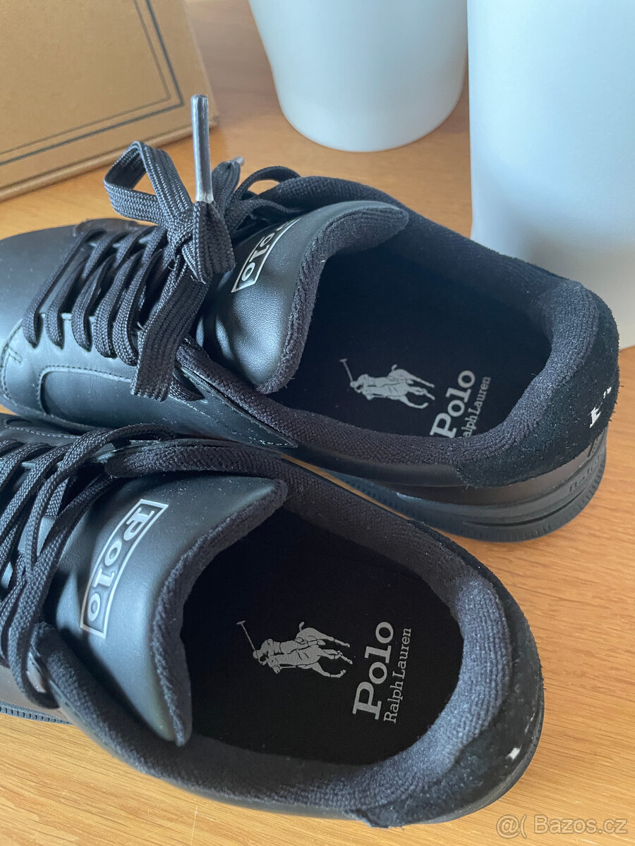 Černé kožené unisex tenisky Polo Ralph Lauren 40 - 17