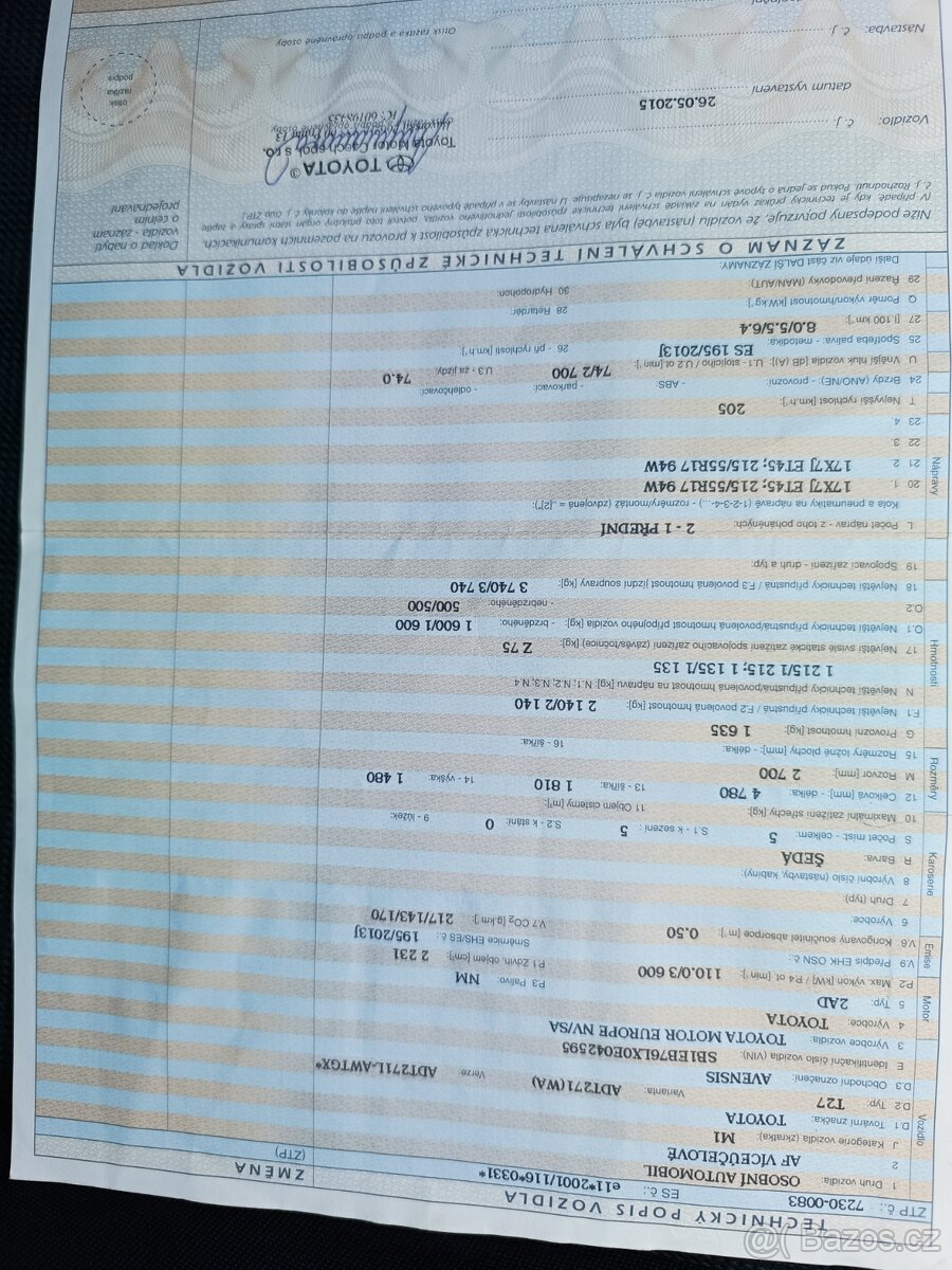 Toyota Avensis kombi automat odpočet DPH - 17