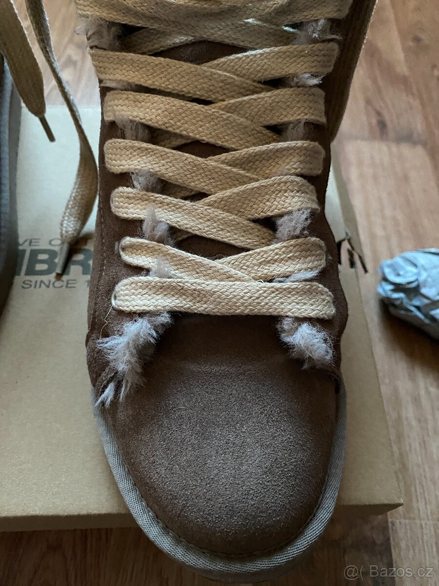 Pánské kožené zimní boty Weinbrenner s kožichem - č. 44 - 17