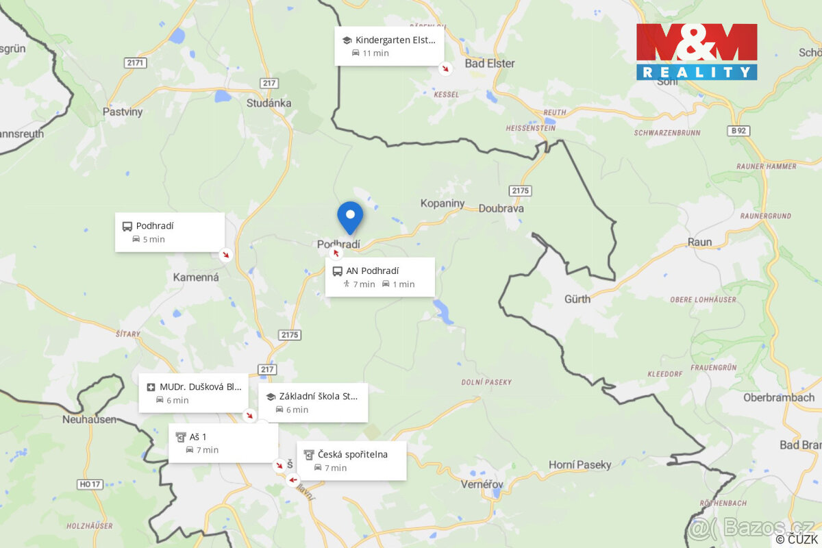 Prodej pozemku, 1006 m², Podhradí u Aše - 17