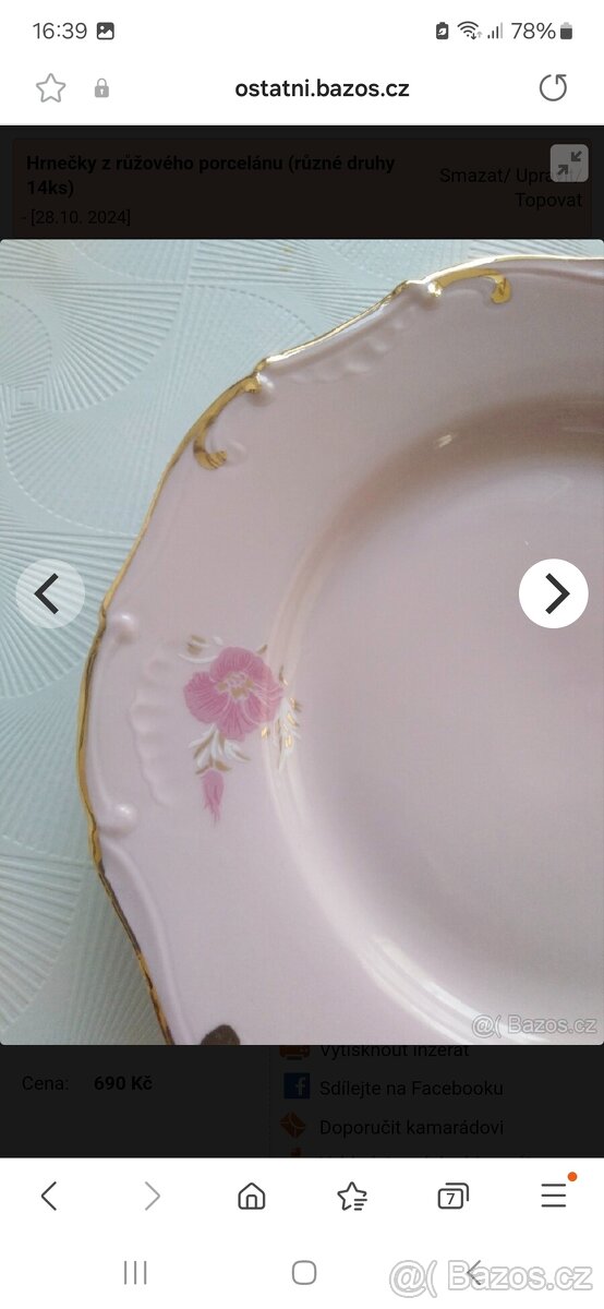 Hrnky z růžového porcelánu (různé druhy) - 17