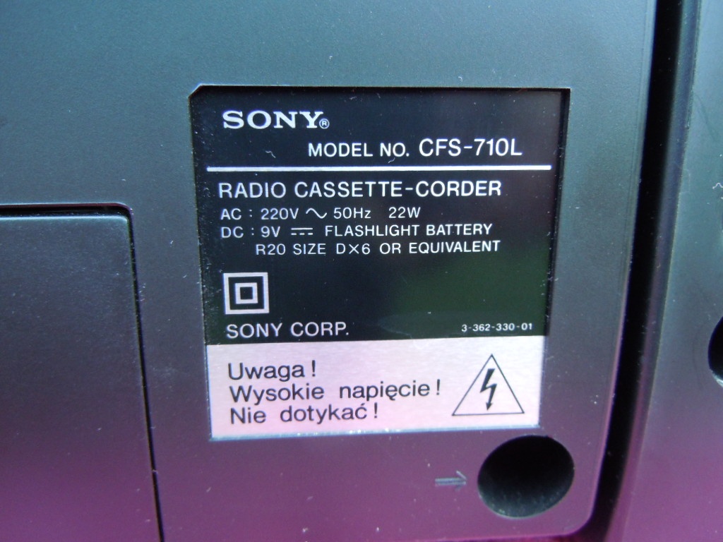 SONY CFS - 710L - 17