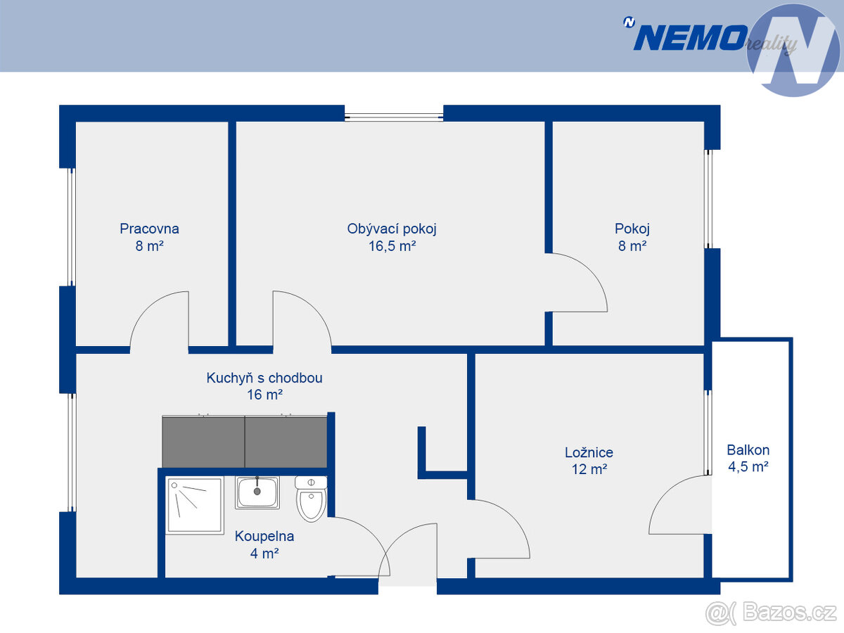 Prachatice, prodej bytu 4+1 s balkonem - 17