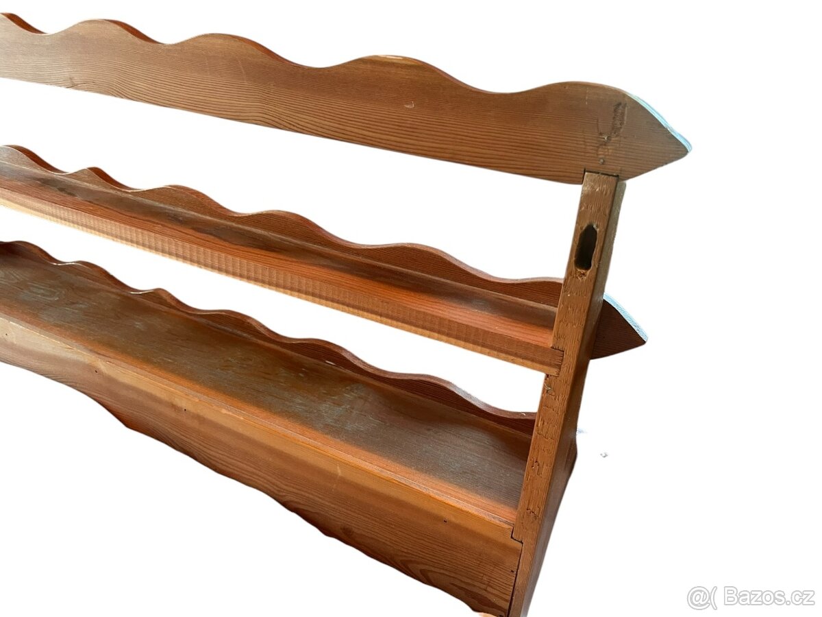 Starožitný chalupářský stůl, lavice, židle - 17